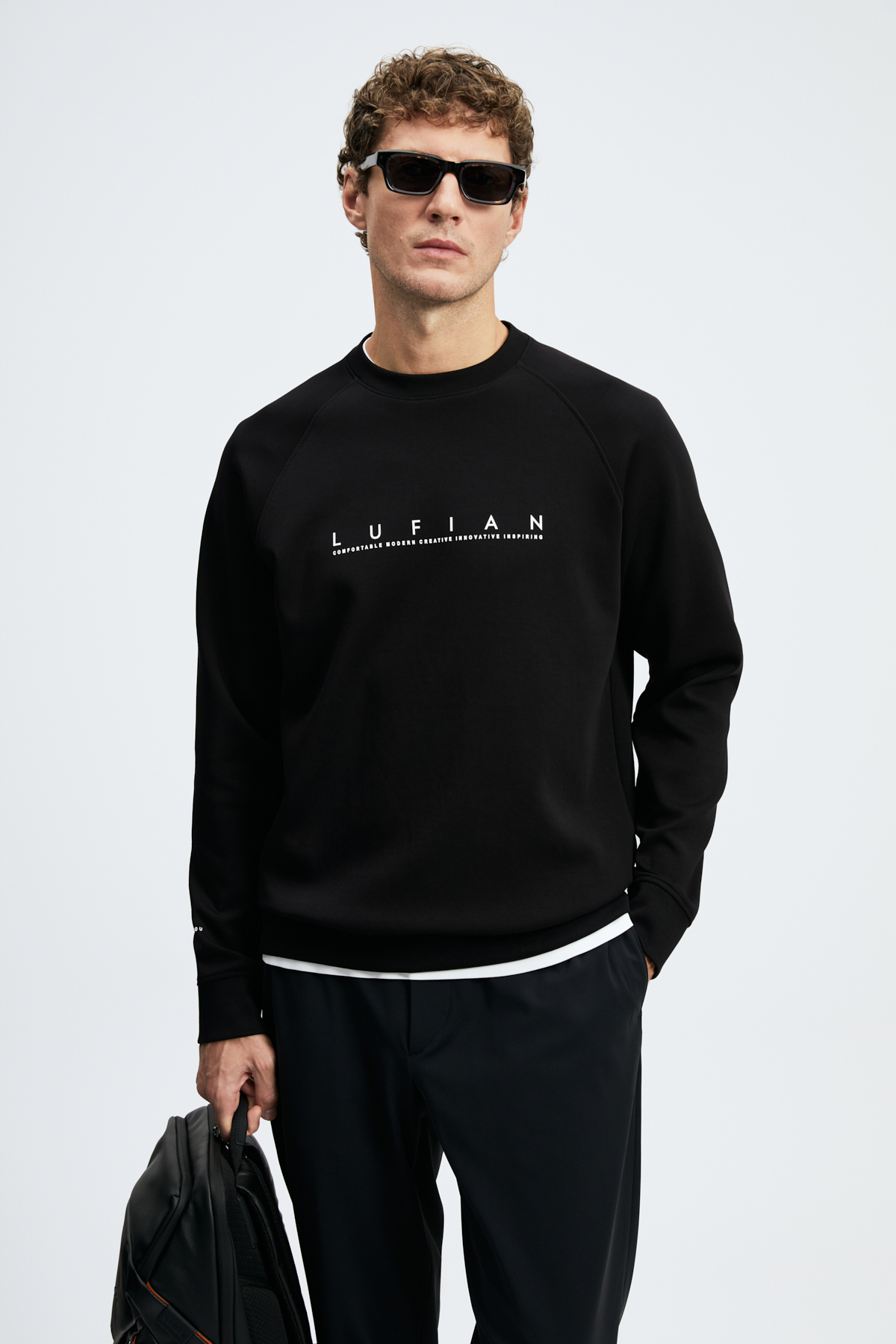 Male Sweatshirt Black - Lufian