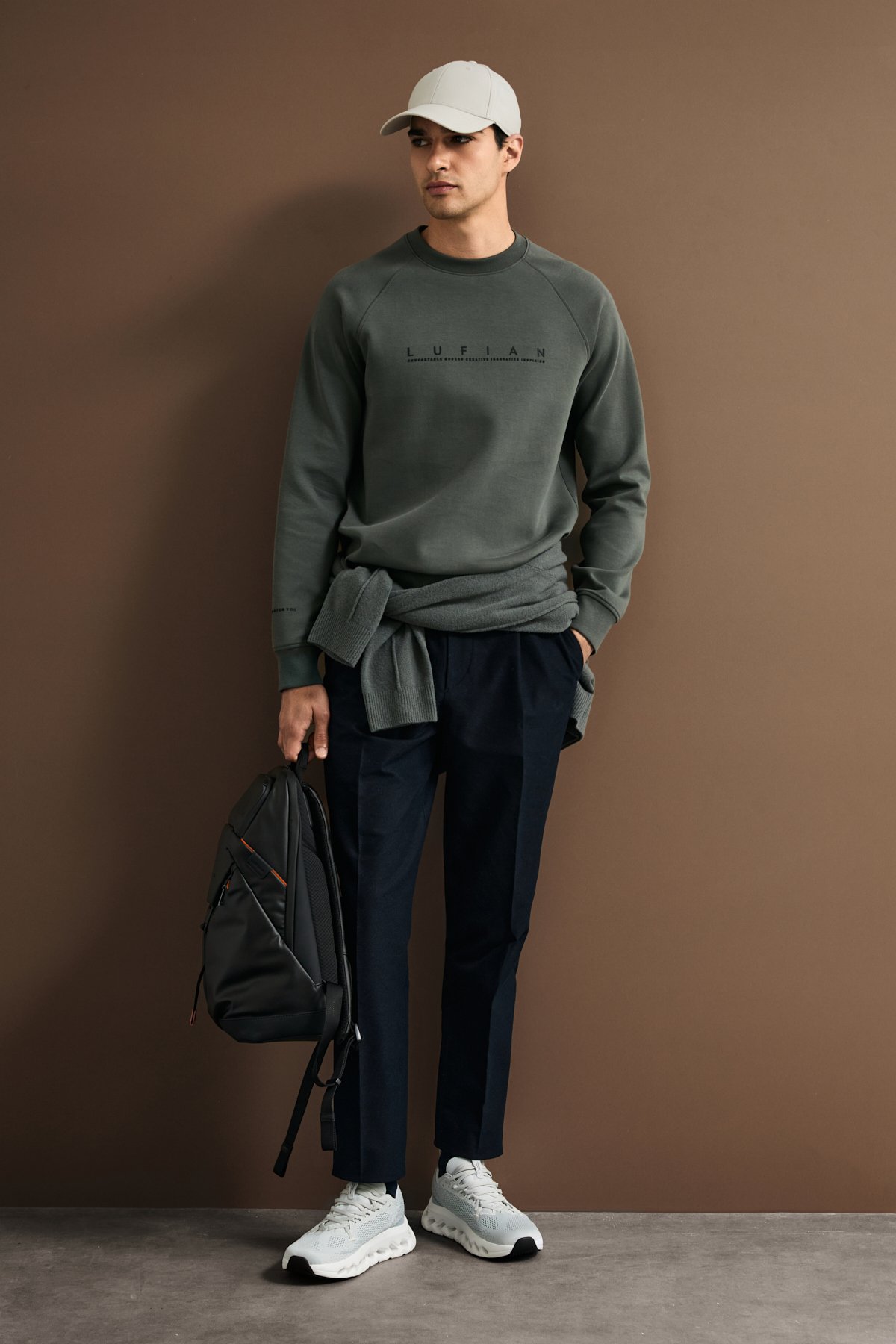 Male Sweatshirt Green - LUFIAN