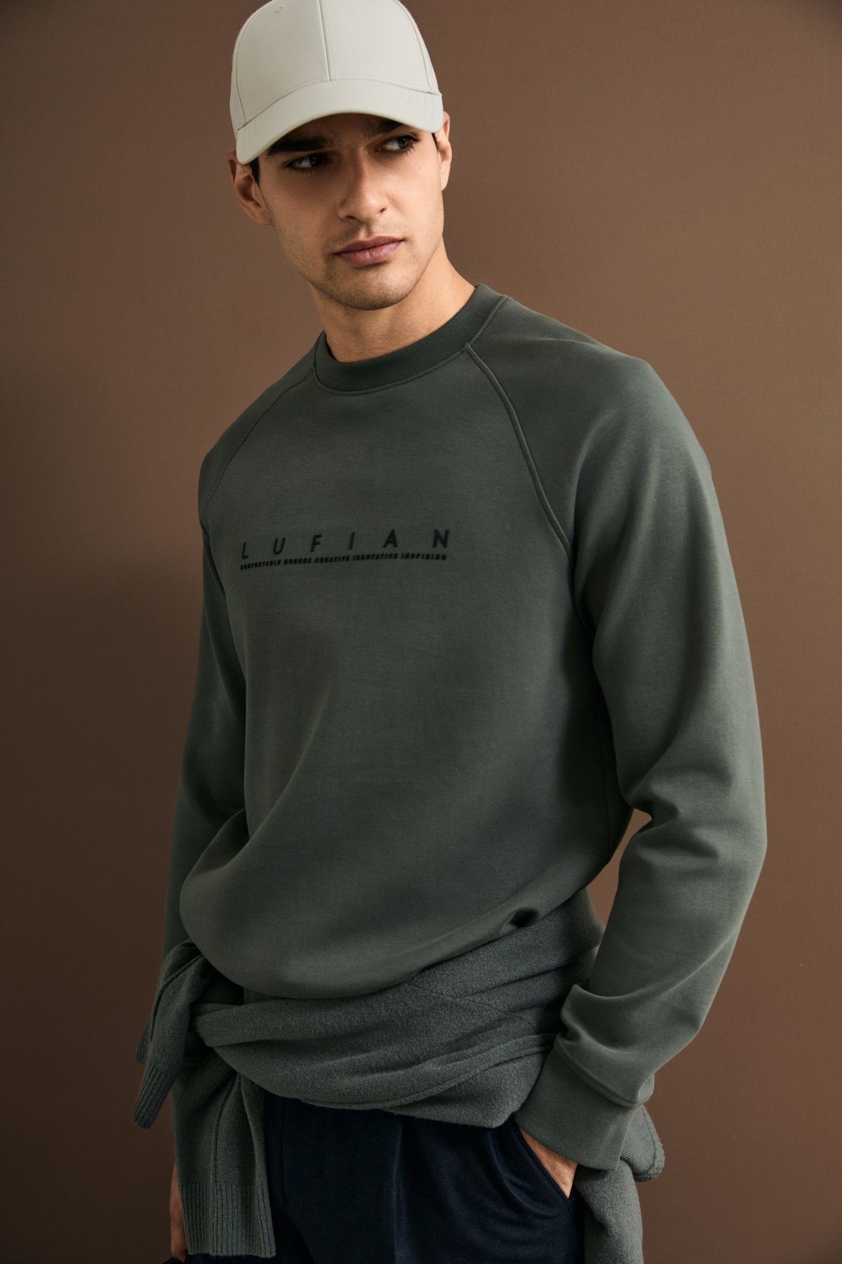 Male Sweatshirt Green - LUFIAN