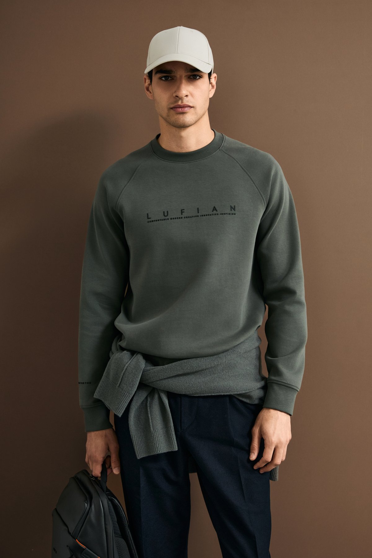 Male Sweatshirt Green - LUFIAN