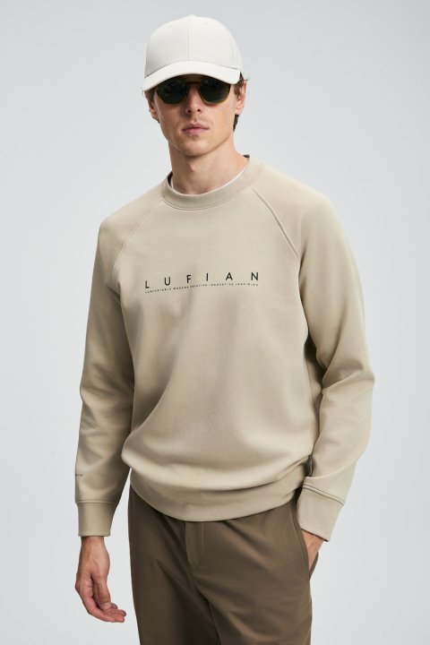 Cooper Men's Sweatshirt Beige - LUFIAN