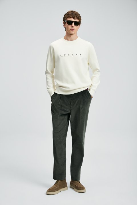Cooper Men's Sweatshirt Off White - Lufian