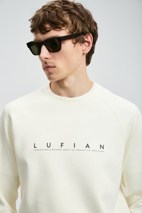 Cooper Men's Sweatshirt Off White - Lufian (1)