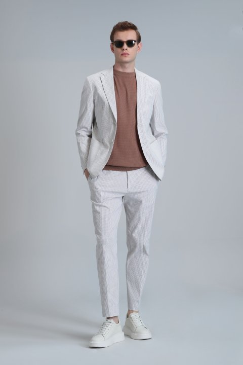 Cosby Spor Erkek Blazer Ceket Slim Fit Bej - Lufian (1)