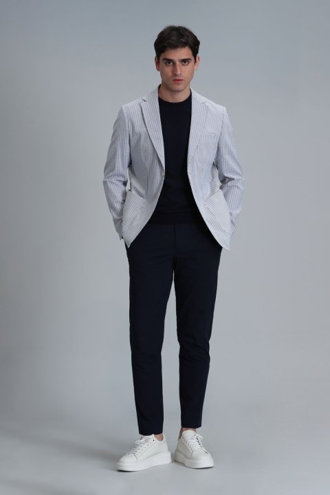 Cosby Spor Erkek Blazer Ceket Slim Fit Saks - Lufian (1)