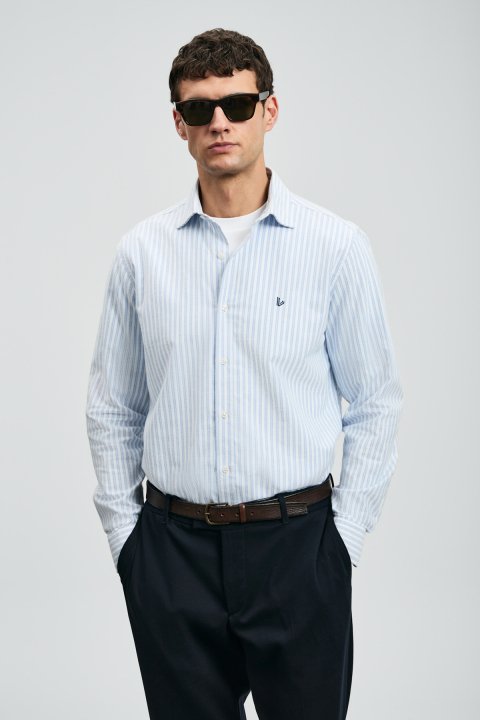 Danıel Men Basic Shirt Regular Fıt Blue - Lufian