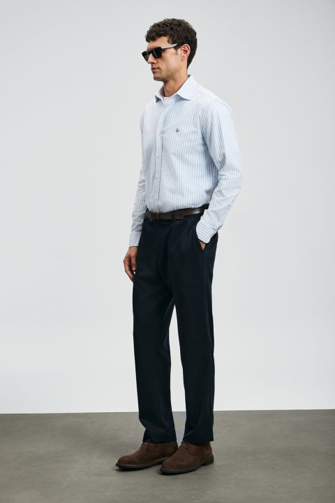 Danıel Men Basic Shirt Regular Fıt Blue - Lufian (1)