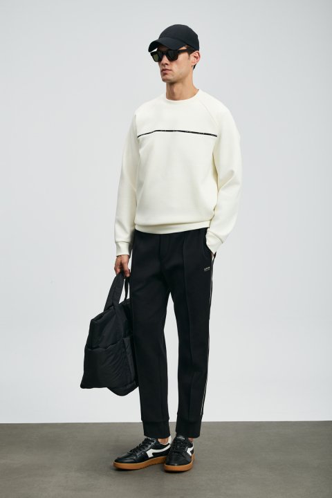 Cosmo Erkek Sweatshirt Kırık Beyaz - Lufian (1)