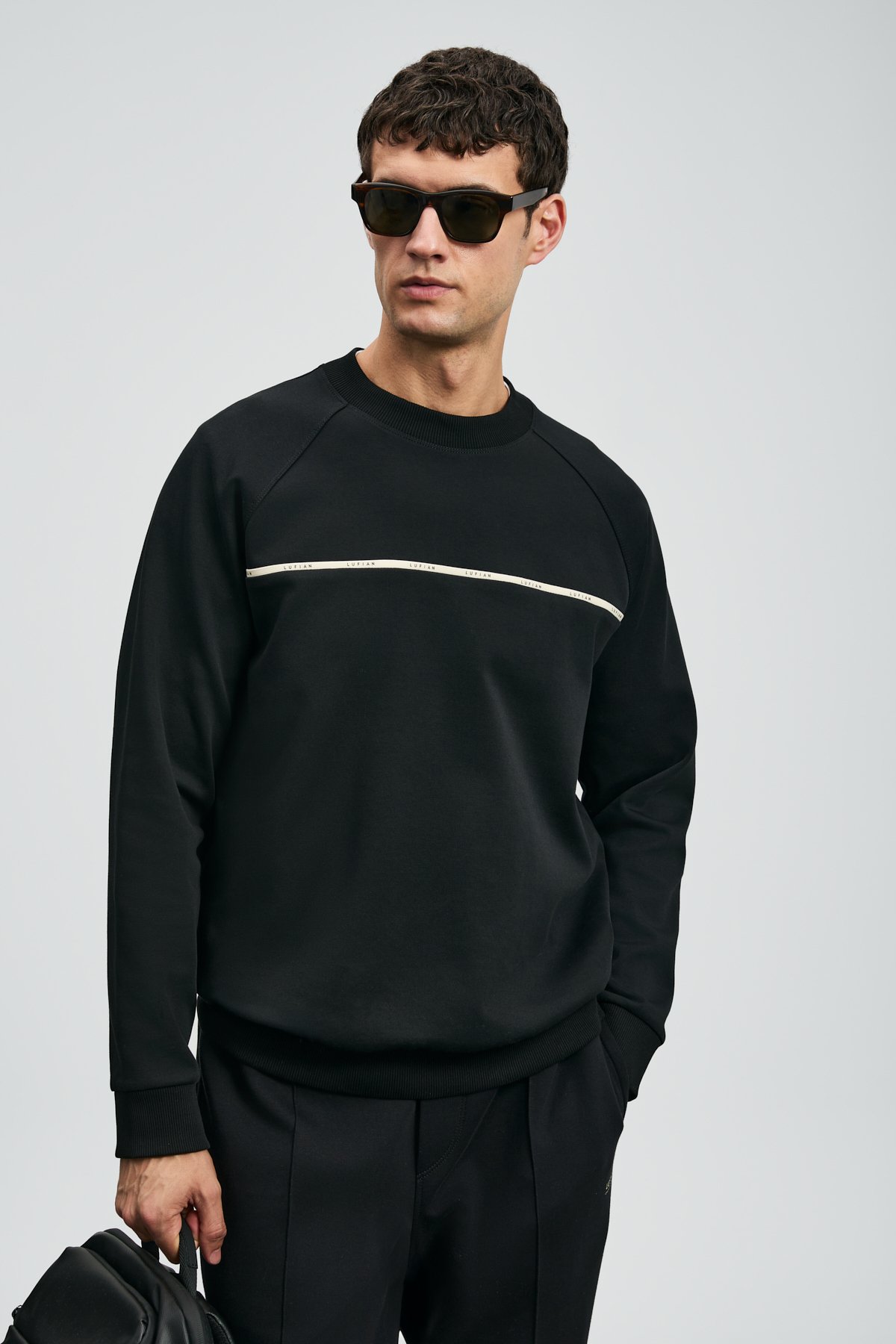 Male Sweatshirt Black - Lufian