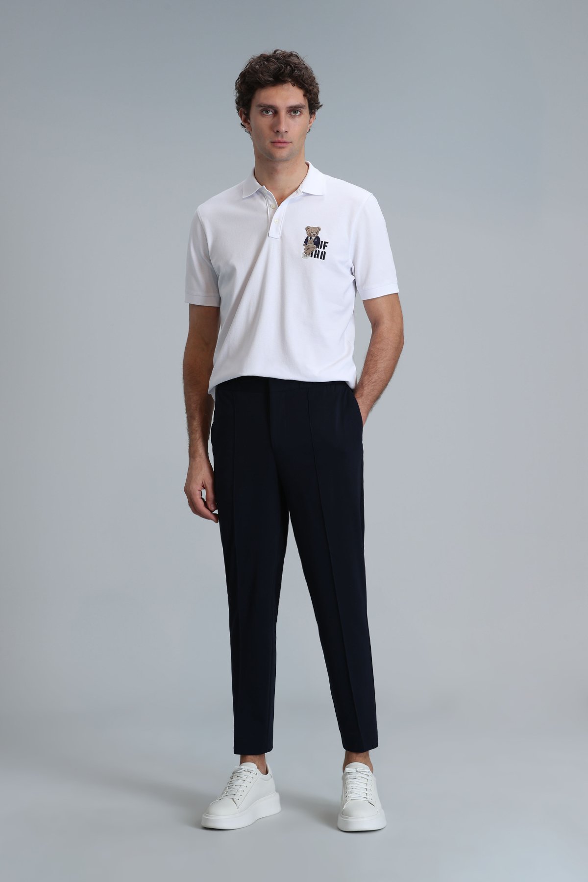 Crystal Smart Erkek Polo Tişört Beyaz - Lufian (1)