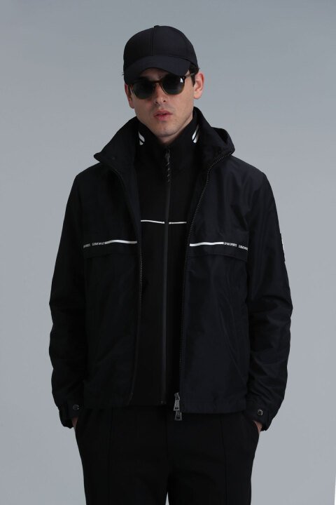 Damon Male Coat Black - Lufian