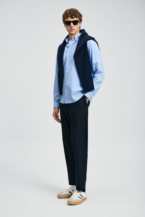 Danıel Men Basic Shirt Regular Fıt Lıght Blue - Lufian (1)