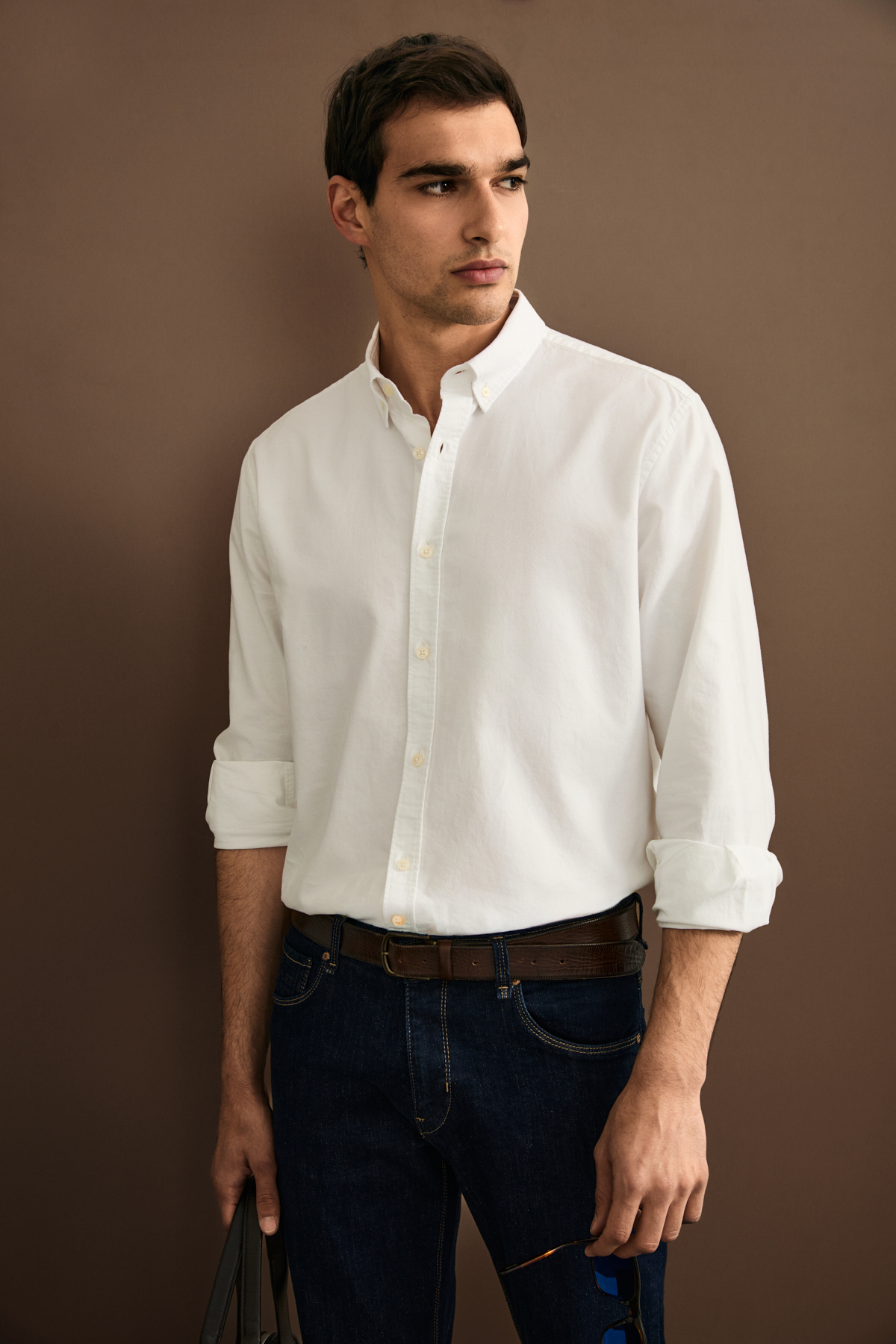 Danıel Men Basic Shirt Regular Fıt Whıte - LUFIAN