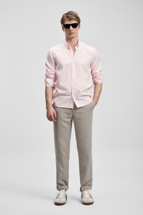 Danıel Erkek Basic Gömlek Regular Fit Pembe - Lufian (1)