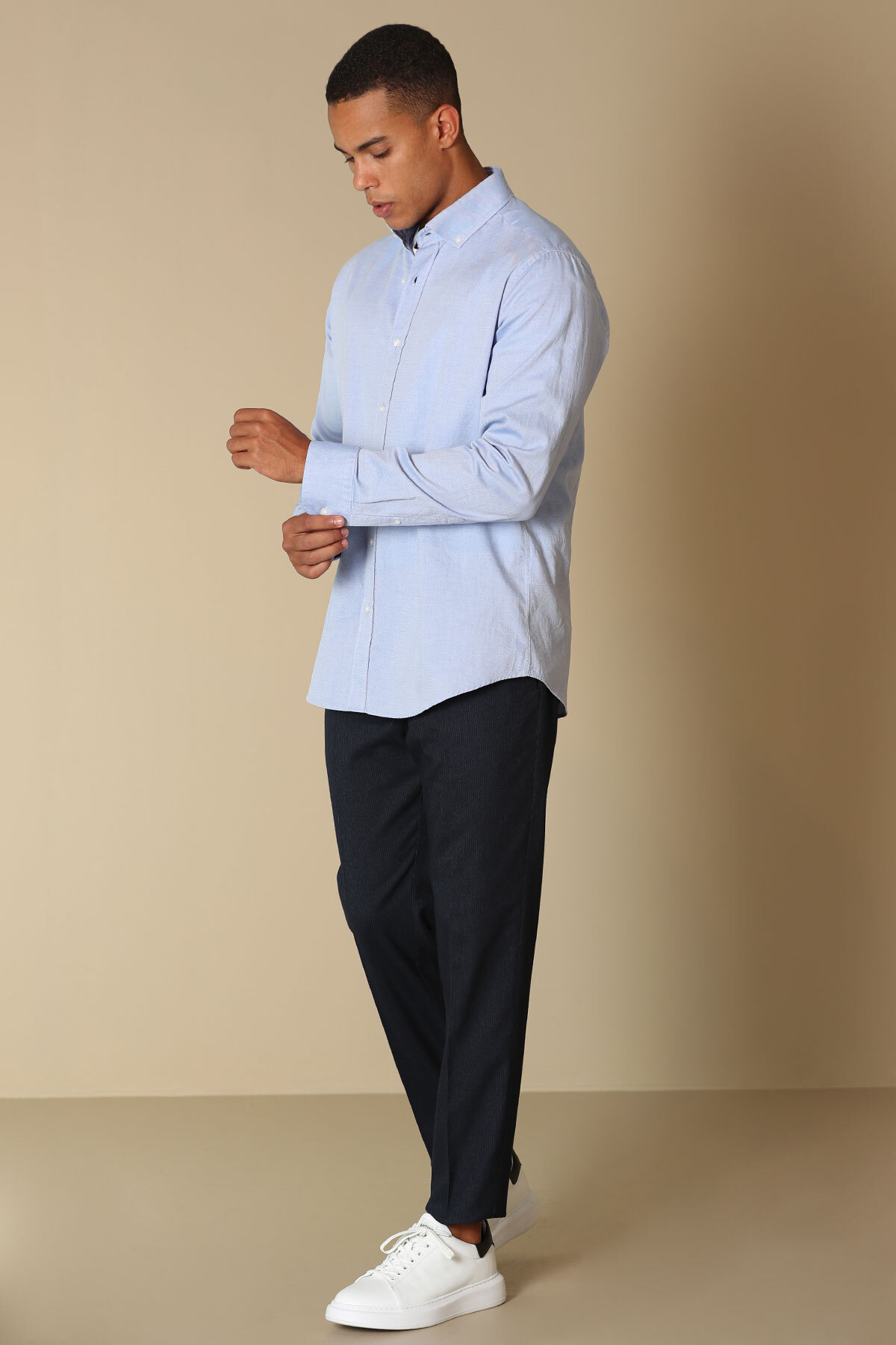 Danıel Erkek Smart Gömlek Comfort Slim Fit Mavi