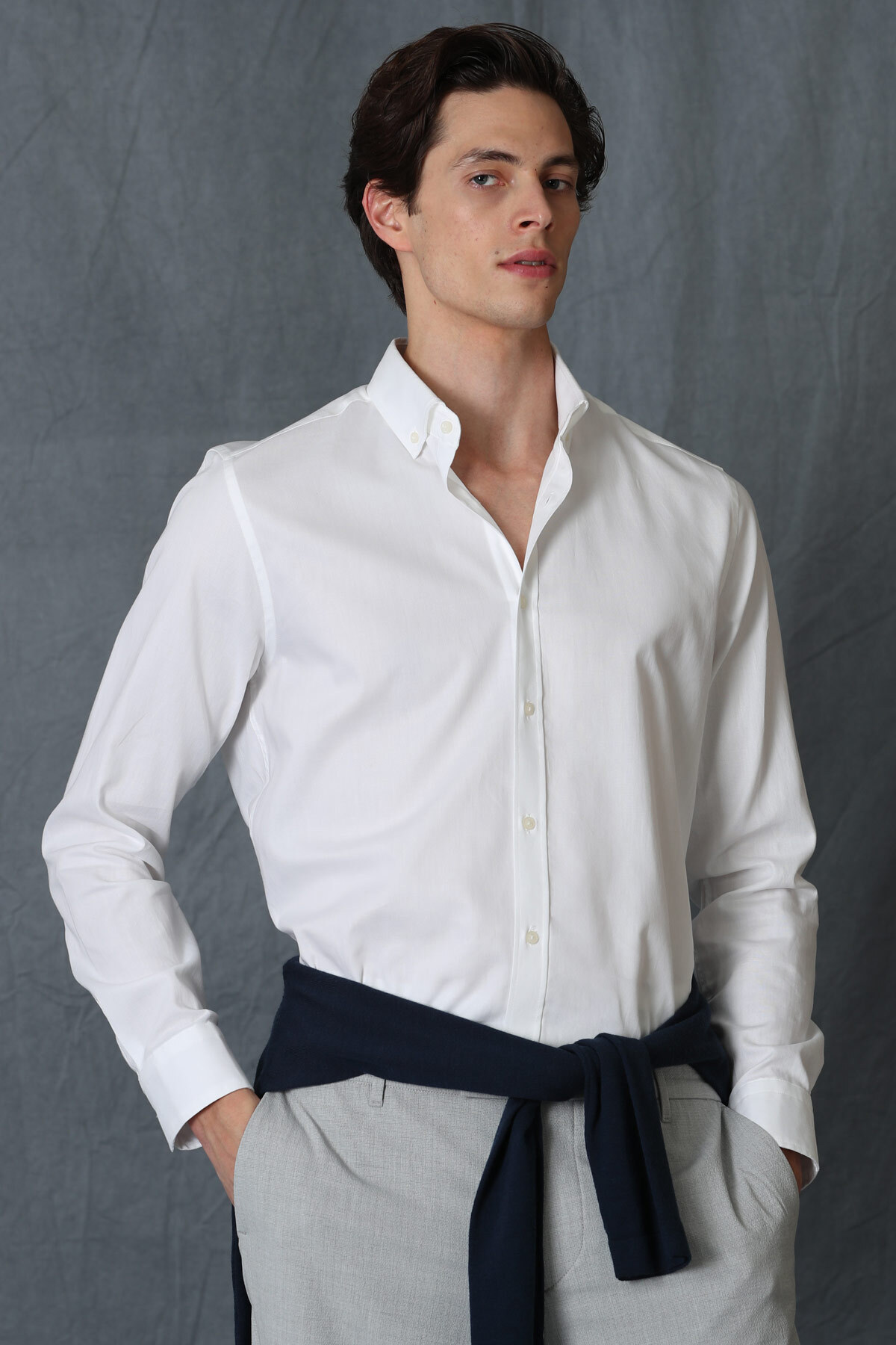Daniel Erkek Smart Gömlek Slim Fit Beyaz