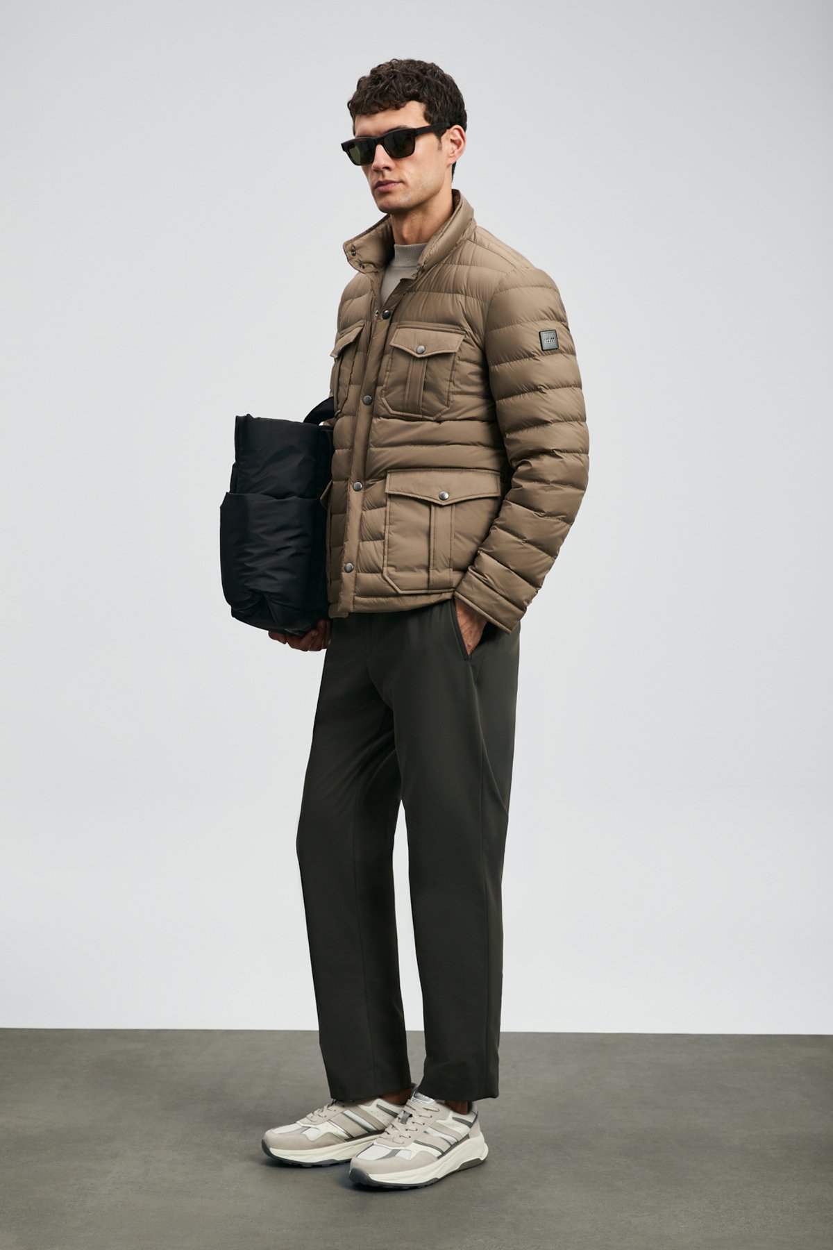 Danıel Kaz Tüyü Erkek Mont Toprak - Lufian (1)