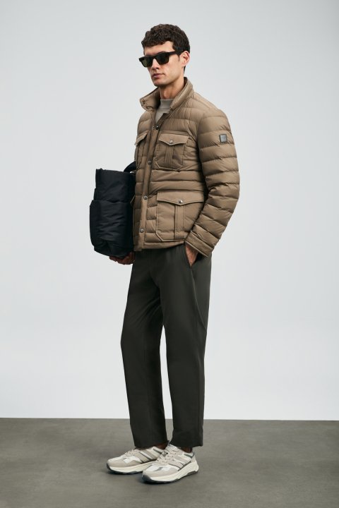 Danıel Kaz Tüyü Erkek Mont Toprak - Lufian (1)