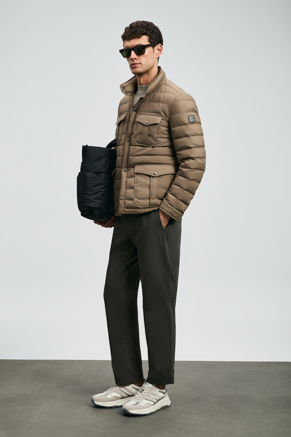 Danıel Kaz Tüyü Erkek Mont Toprak - Lufian (1)