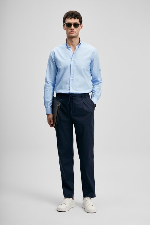 Danıel Men's Basic Shirt Regular Fit Blue - Lufian
