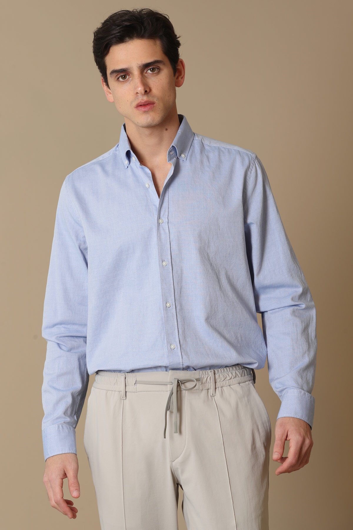 Danıel Men Basic Shirt Slım Fıt Blue - Lufian
