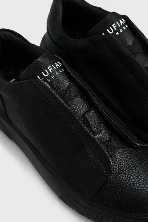 Dante Erkek Deri Sneaker Ayakkabı Siyah - Lufian