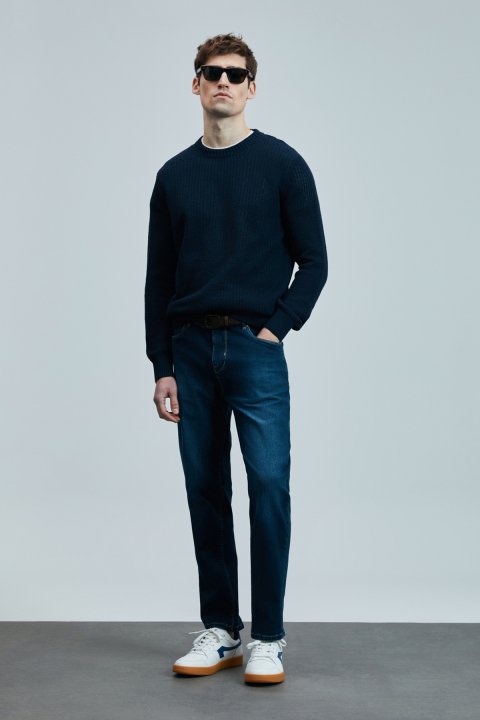 Dante Smart Jean Erkek Pantolon Regular Fit Mavi - Lufian