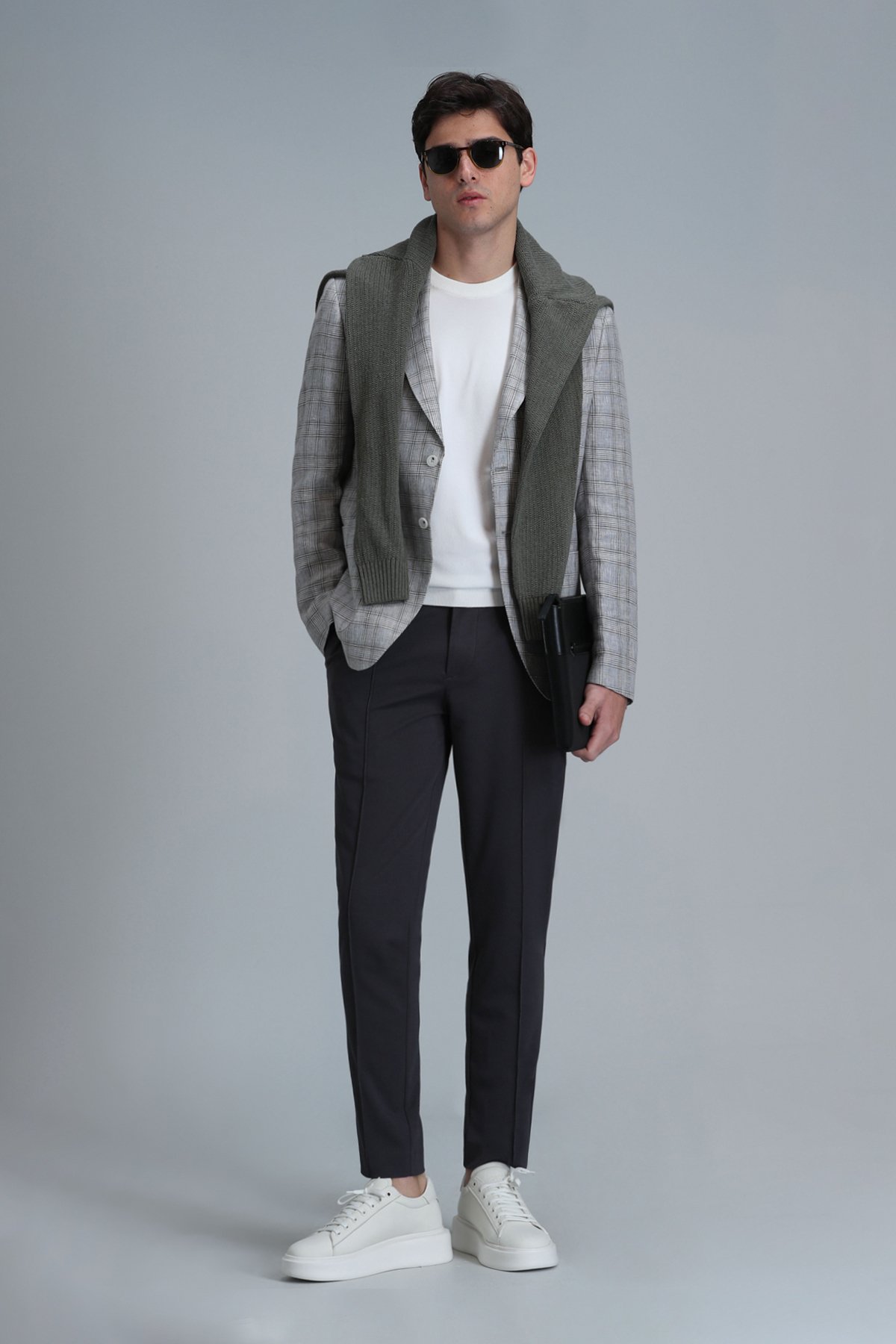 Dany Spor Erkek Blazer Ceket Slim Fit Gri