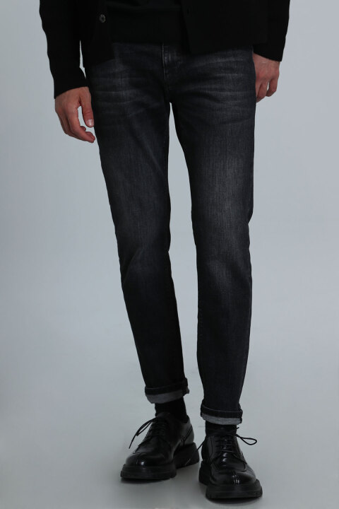 Darcy Smart Jean Erkek Pantolon Slim Fit Koyu Gri - Lufian (1)