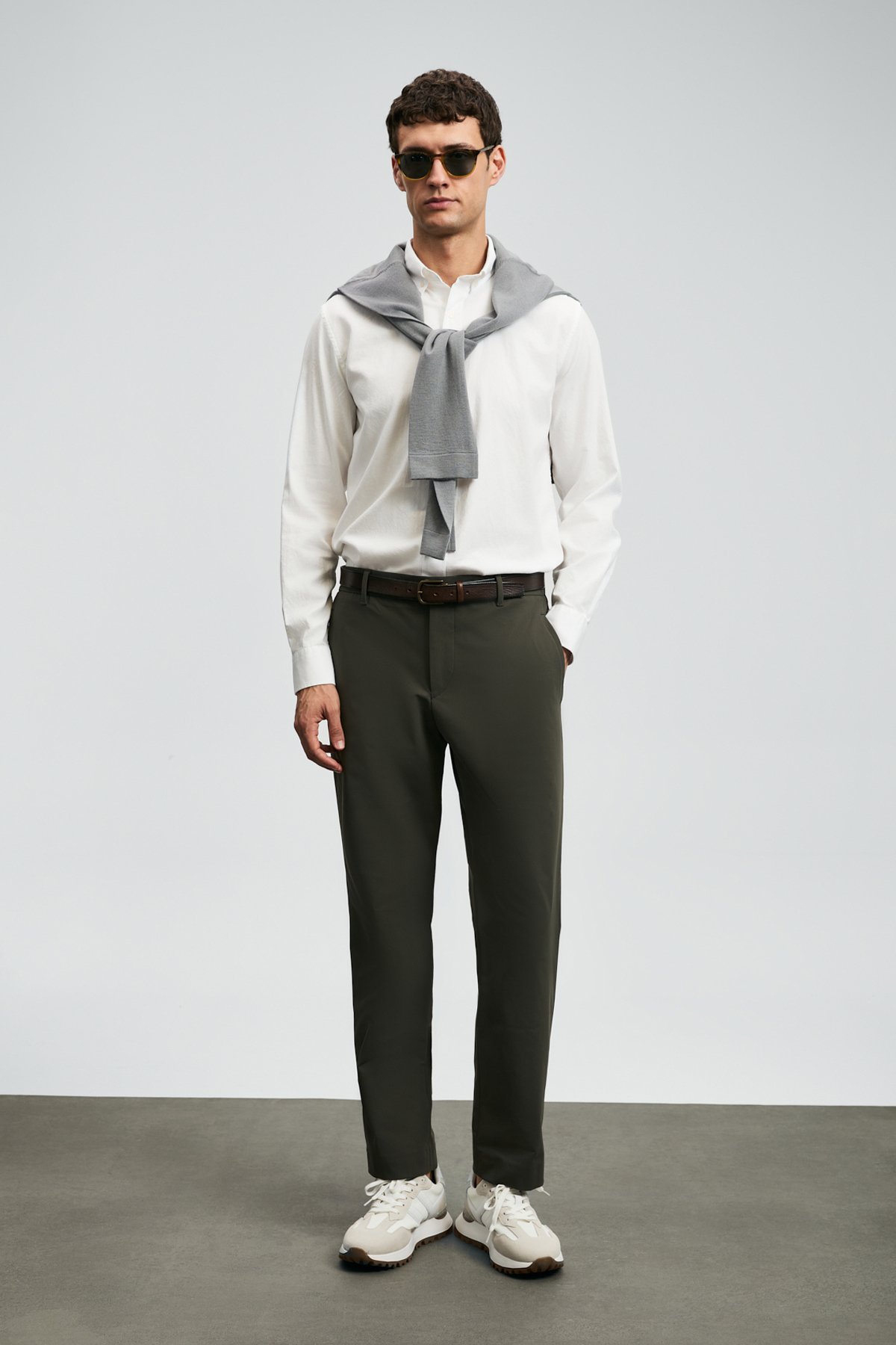 Daren Smart Erkek Chino Pantolon Slim Fit Haki - Lufian