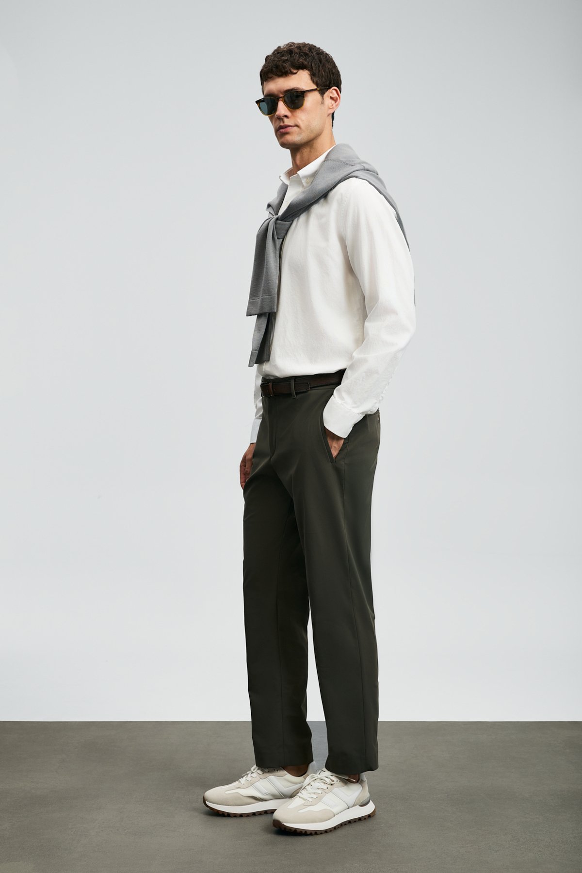 Daren Smart Erkek Chino Pantolon Slim Fit Haki - Lufian (1)