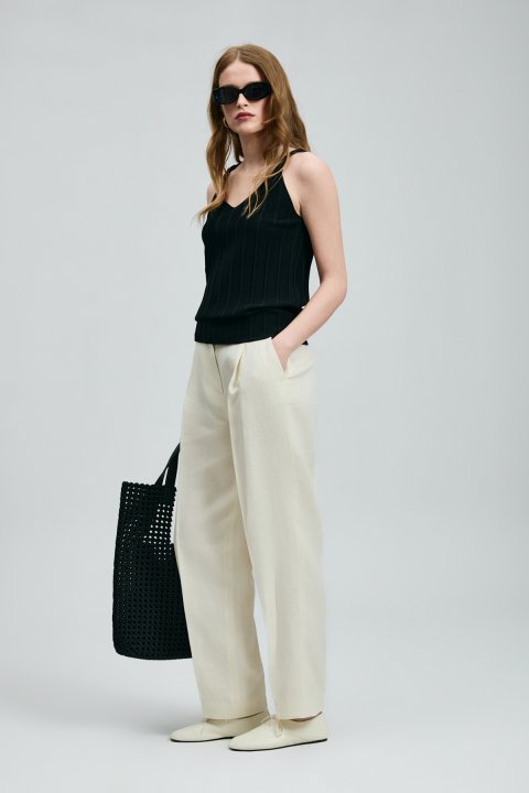 Darla Kadın Triko Atlet Siyah - Lufian (1)