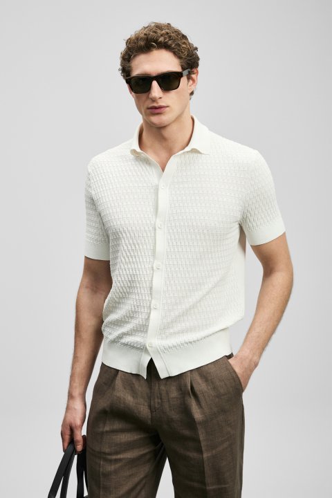 Darwın Men's Coolmax® Sweater Off White - Lufian