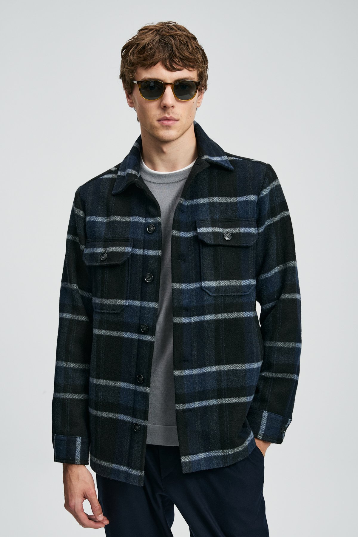 Davıd Erkek Basic Gömlek Regular Fit Siyah - Lufian