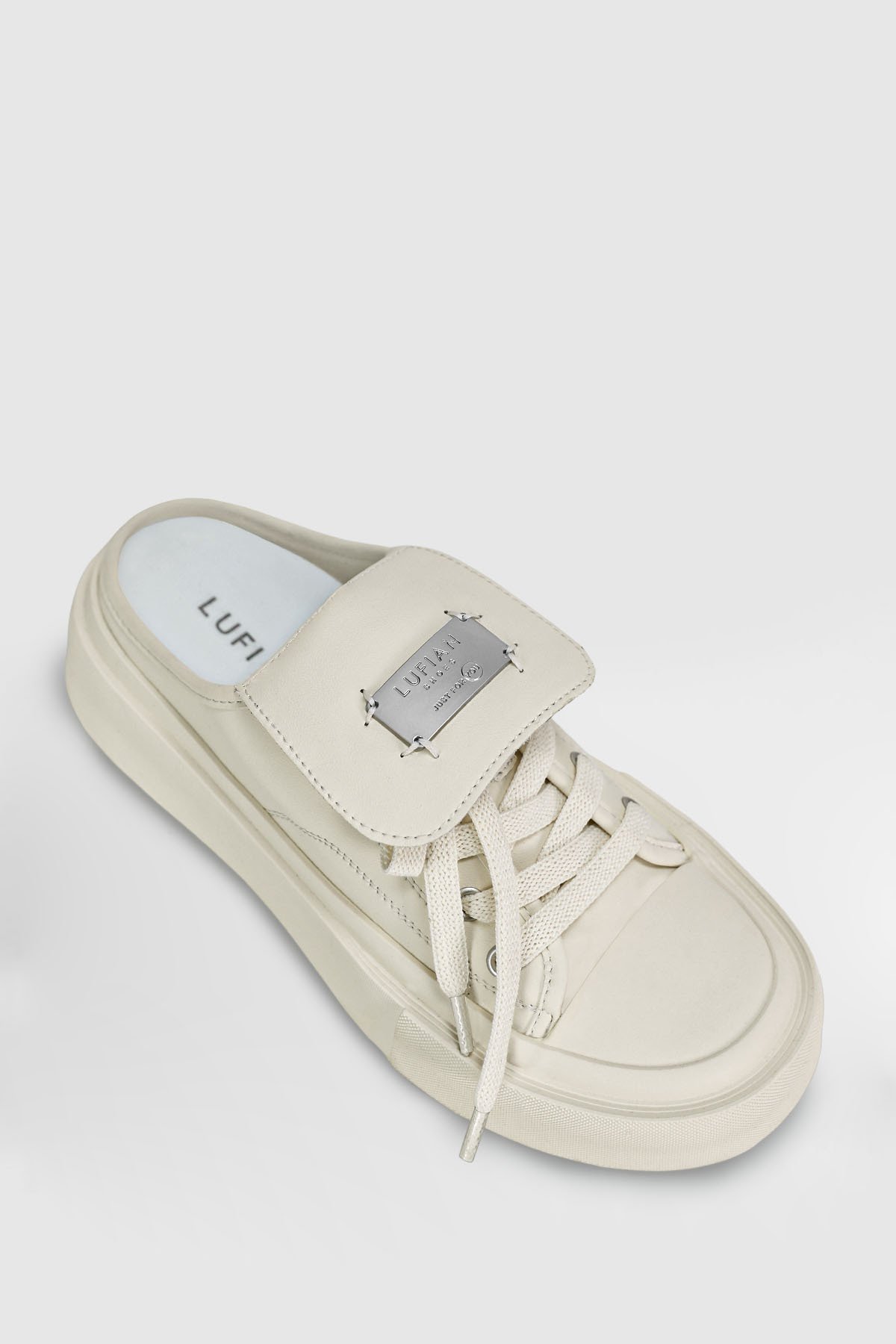 Davına Women's Slippers Ecru - LUFIAN (1)
