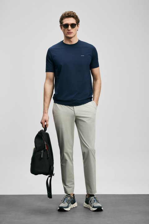 Daxon Smart Erkek Chino Pantolon Slim Fit Taş - Lufian