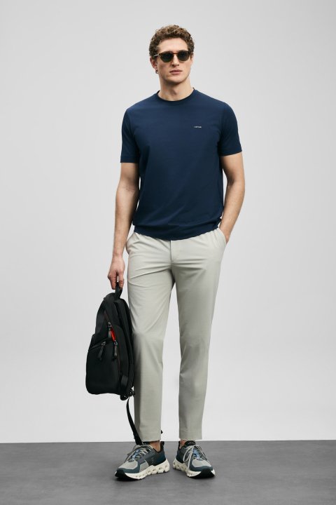 Daxon Smart Erkek Chino Pantolon Slim Fit Taş - LUFIAN