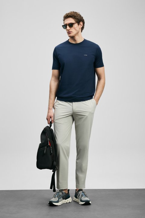 Daxon Smart Erkek Chino Pantolon Slim Fit Taş - LUFIAN