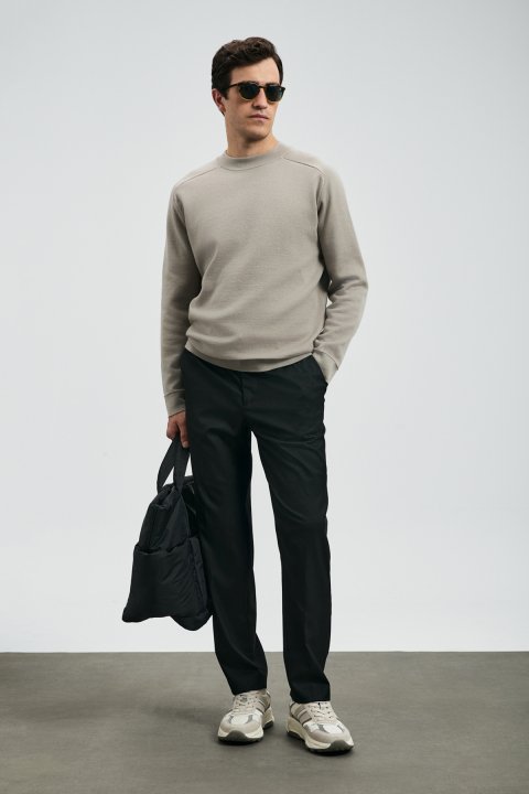 Amber Schicke Herren-Chinohosen Slim Fit Schwarz - LUFIAN