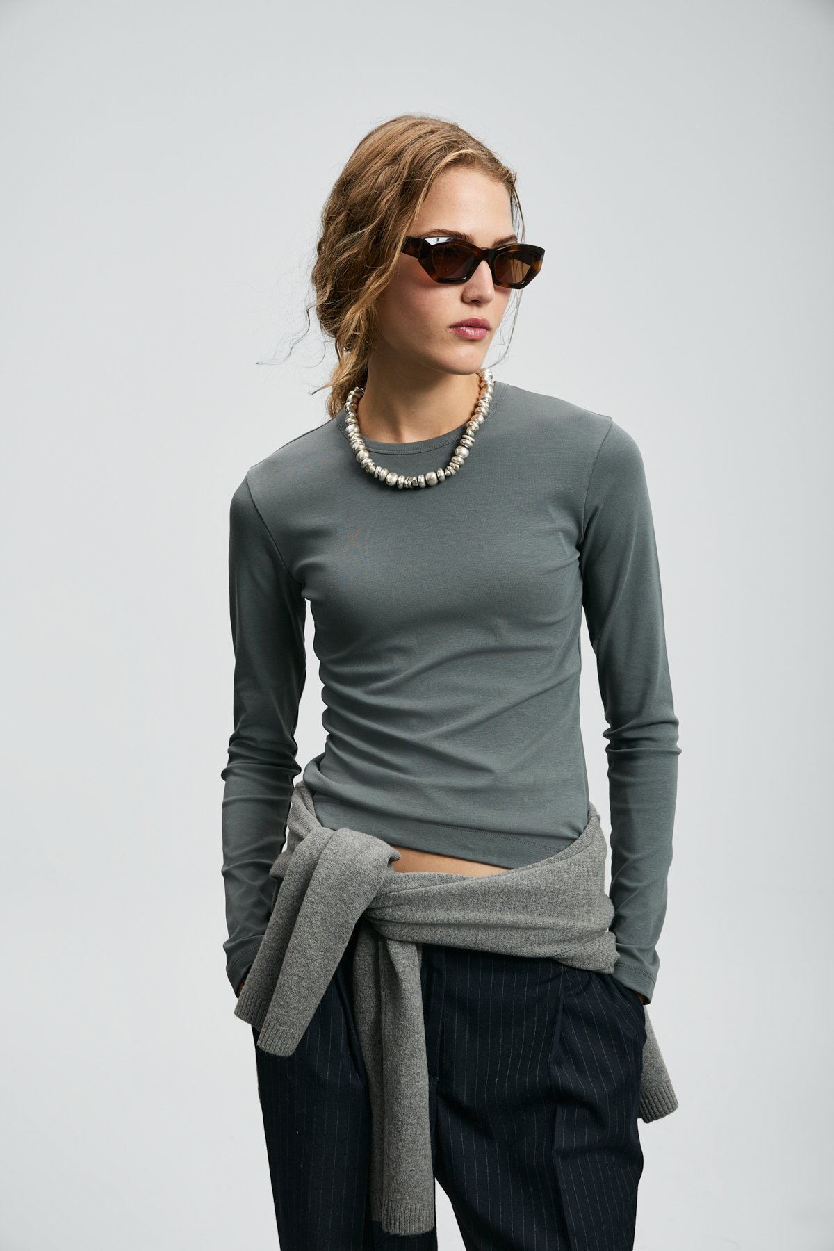 Amıra Damen-T-Shirt Grün - LUFIAN