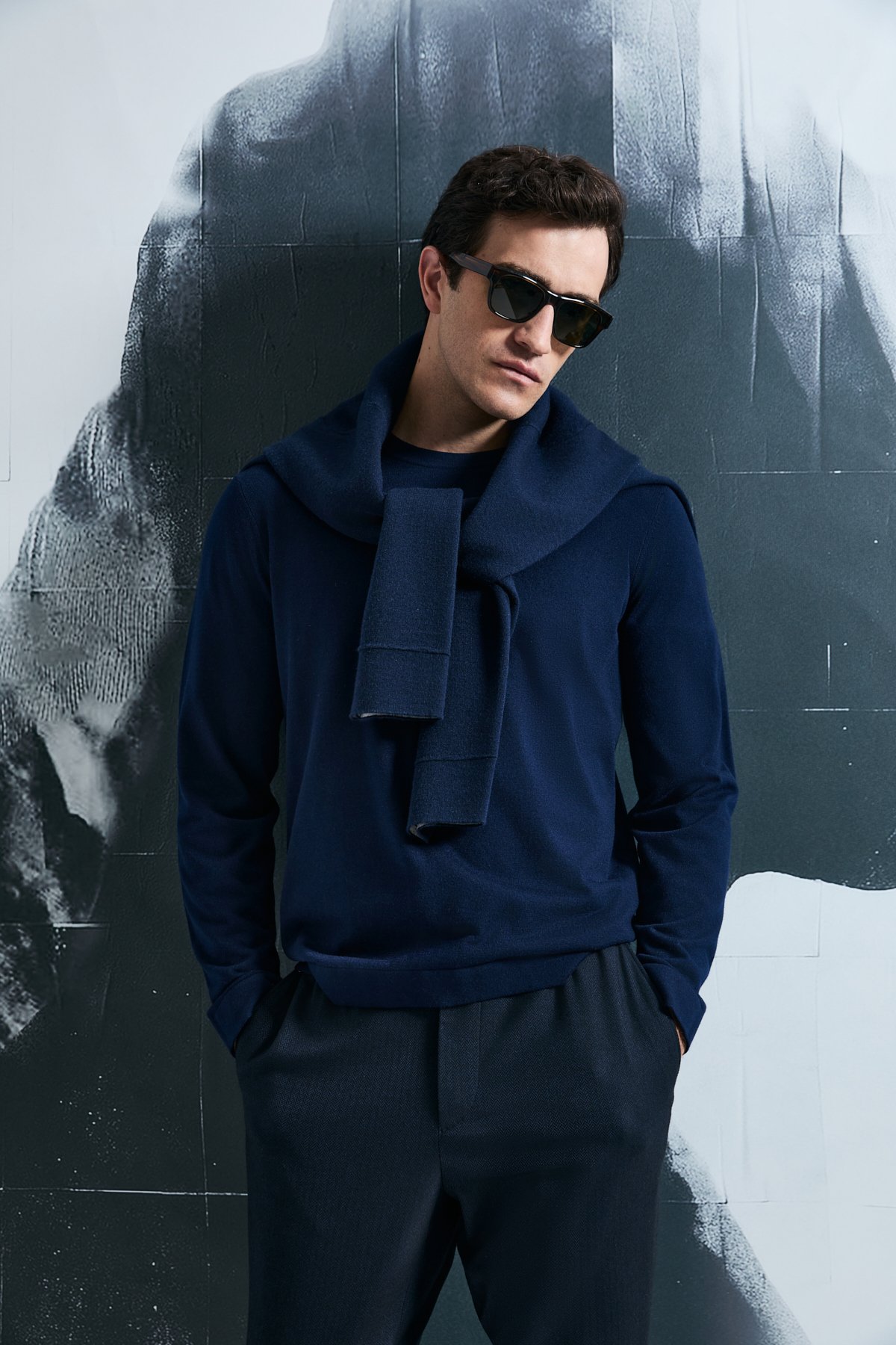 Dean Erkek Kazak Lacivert - Lufian