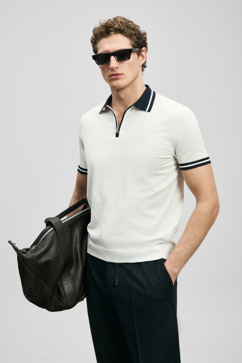 Dean Erkek Modal Karışımlı Kazak Kırık Beyaz - Lufian