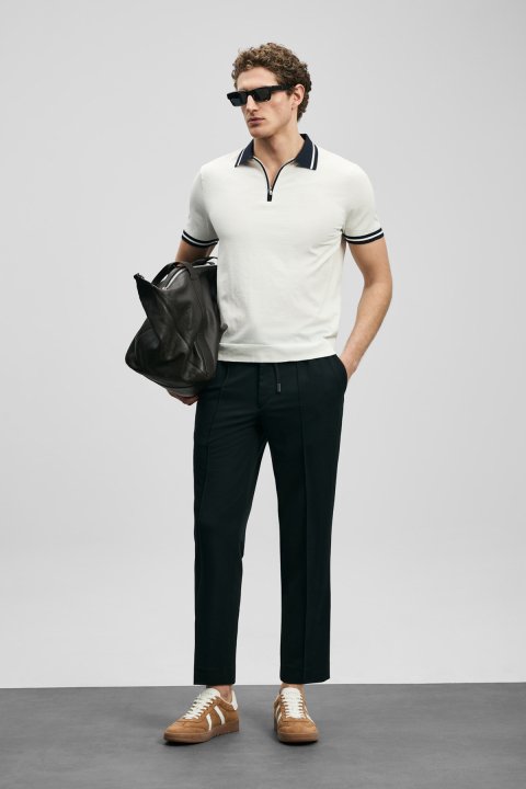 Dean Erkek Modal Karışımlı Kazak Kırık Beyaz - Lufian (1)