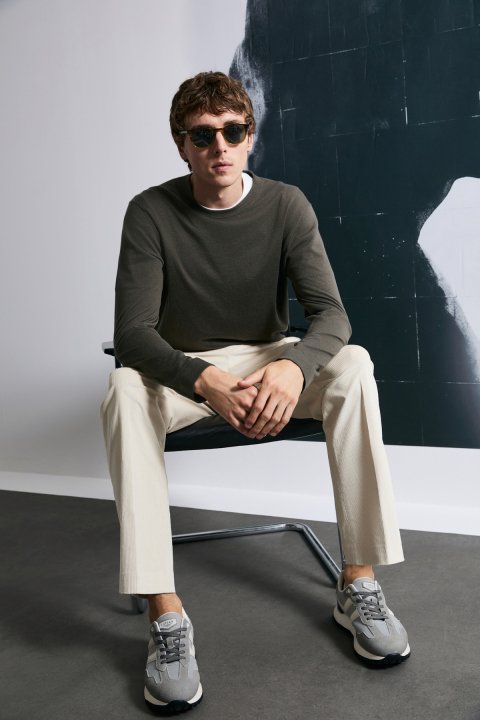 Dean Men's Sweater Light Brown - Lufian (1)