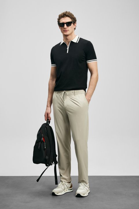 Dean Men's Modal Blend Sweater Black - Lufian (1)