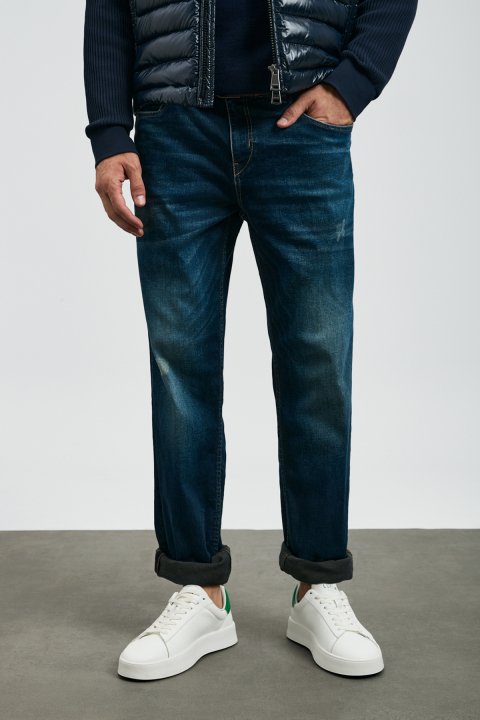 Anatol Sportjeans Herrenhosen Straight Fit Blau - LUFIAN