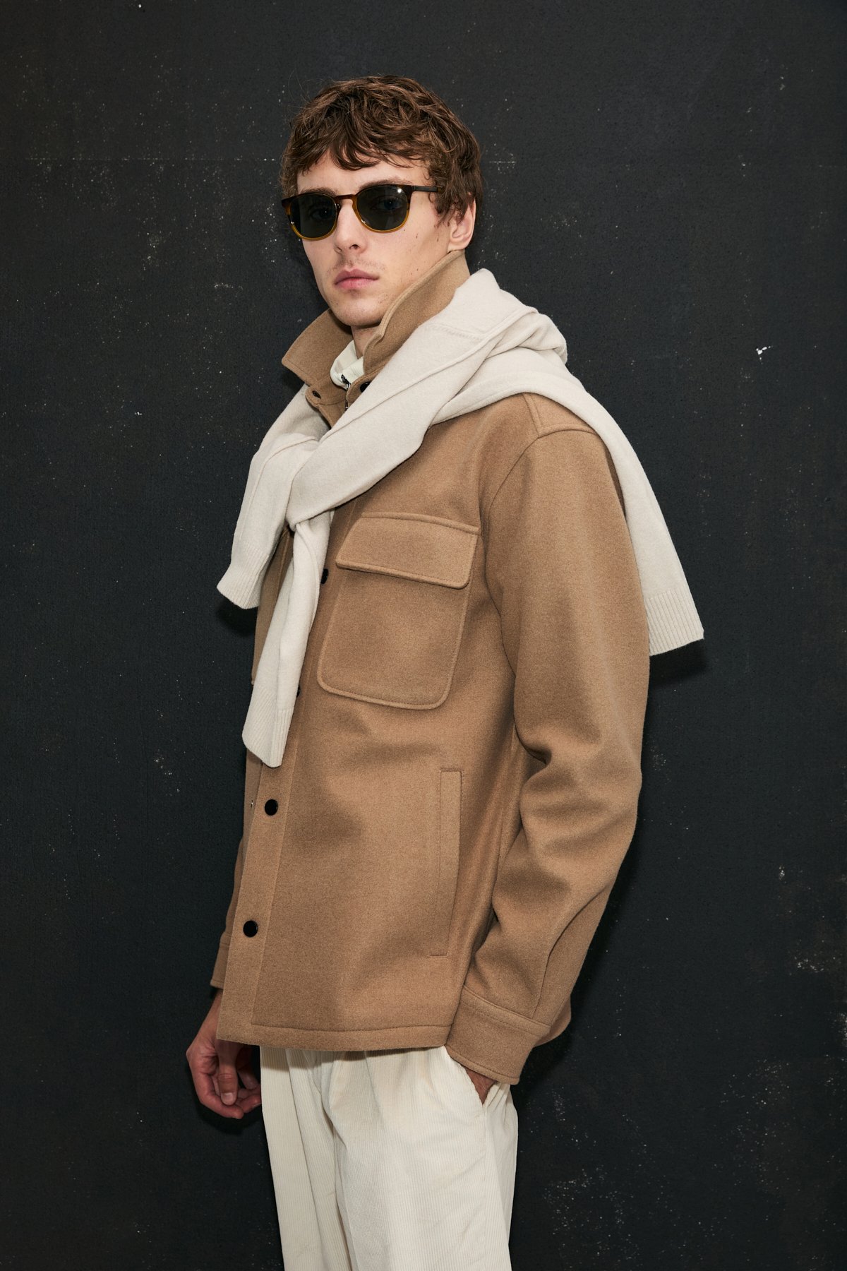 Andre Herren gestrickte Jacke Kamelhaare - LUFIAN
