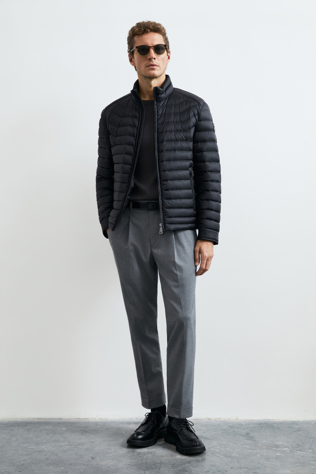 Goose Feather Male Coat Black - Lufian