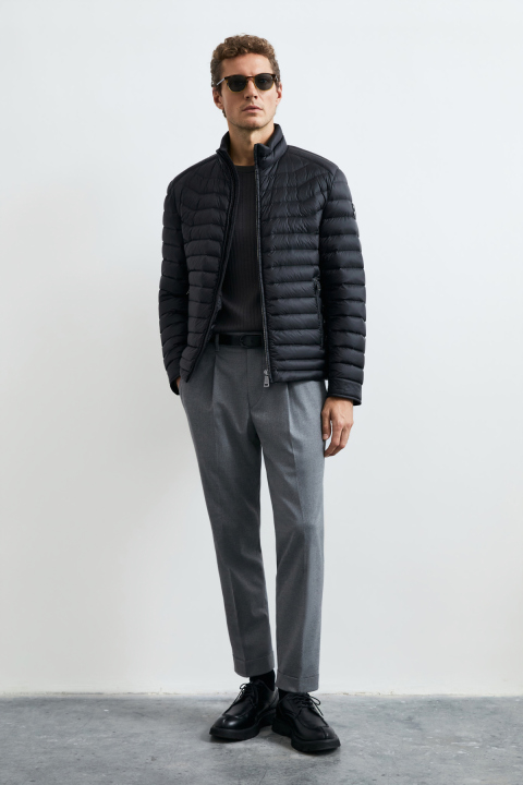 Goose Feather Male Coat Black - Lufian