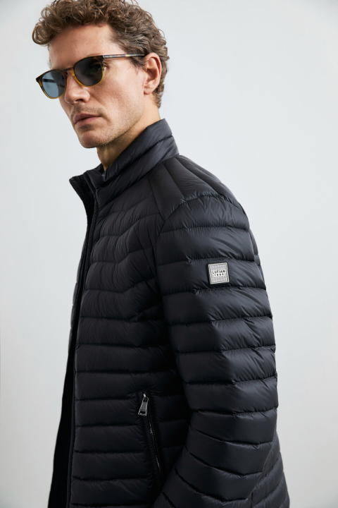 Goose Feather Male Coat Black - Lufian (1)
